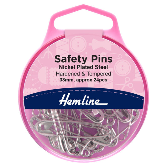 Safety Pins 24 x 38mm Silver