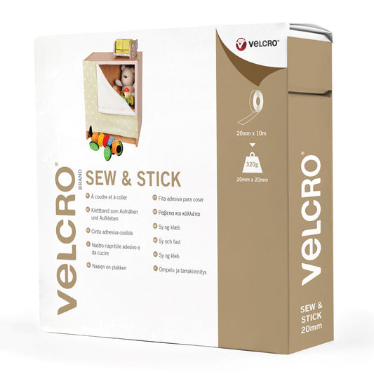 Velcro: Sew & Stick: 10m x 20mm