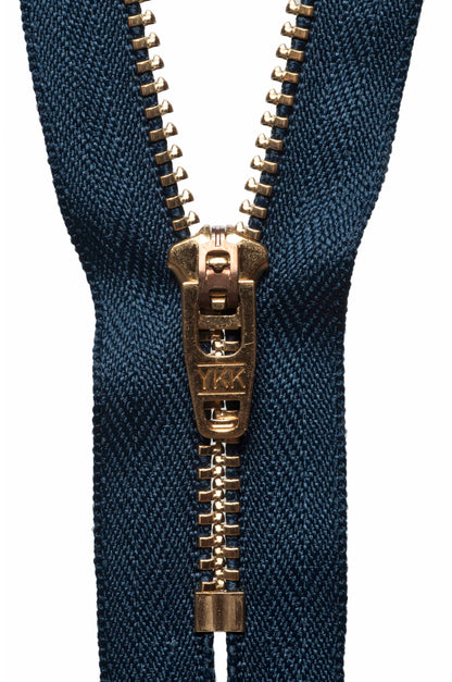 Brass Jeans Zip: 15cm or 6": Various colours.