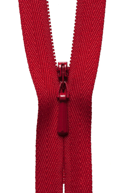 Concealed Zip: 56cm or 22": Various colours.