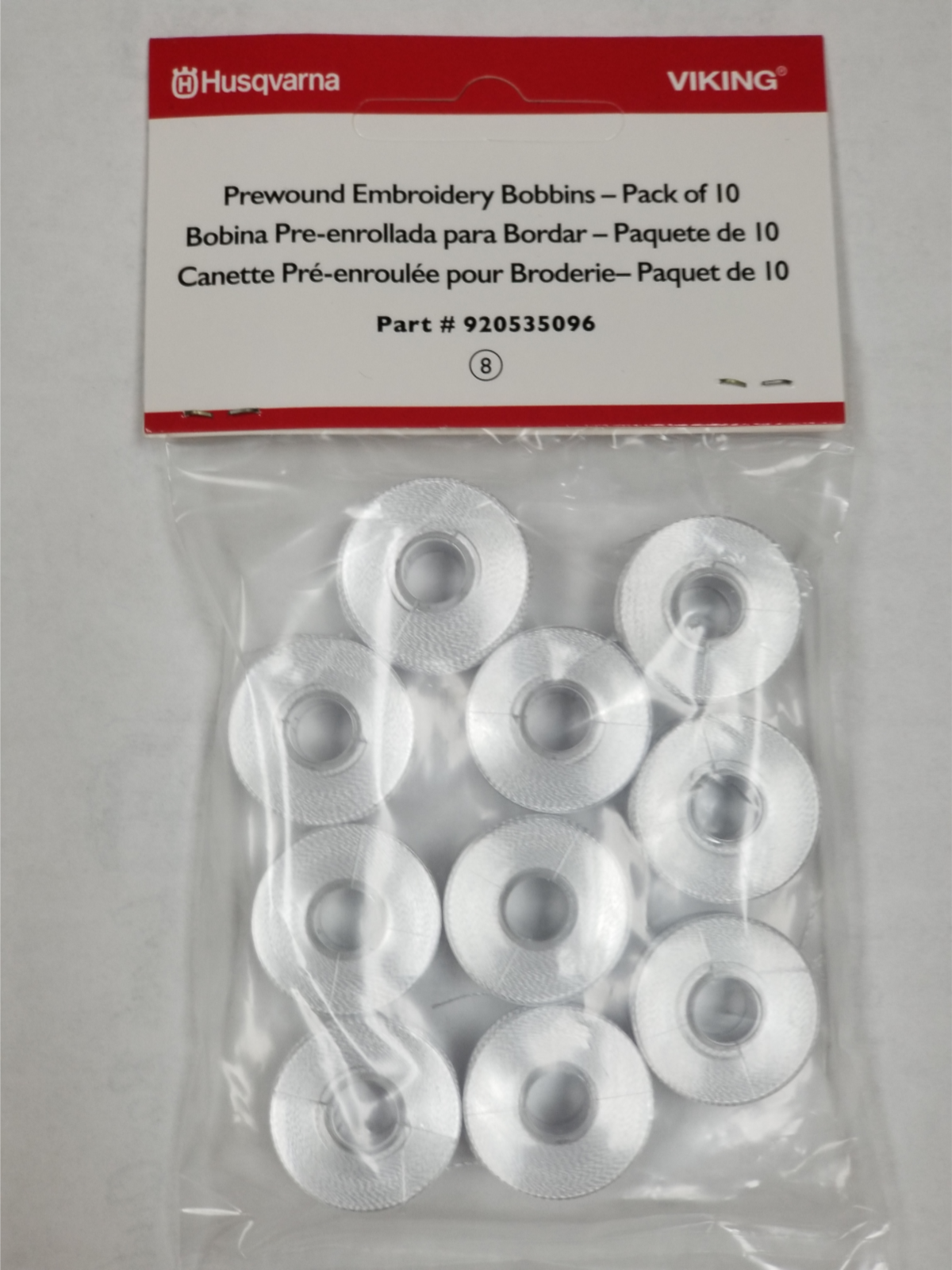 Husqvarna Pre-wound bobbins (white)