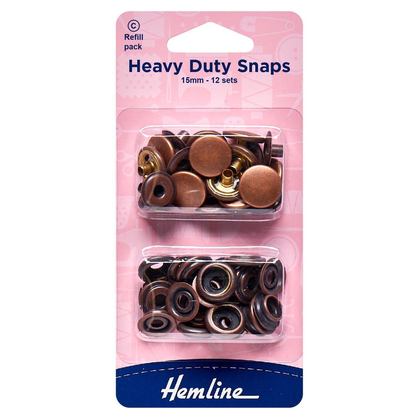 Heavy Duty Snaps 15mm Refill