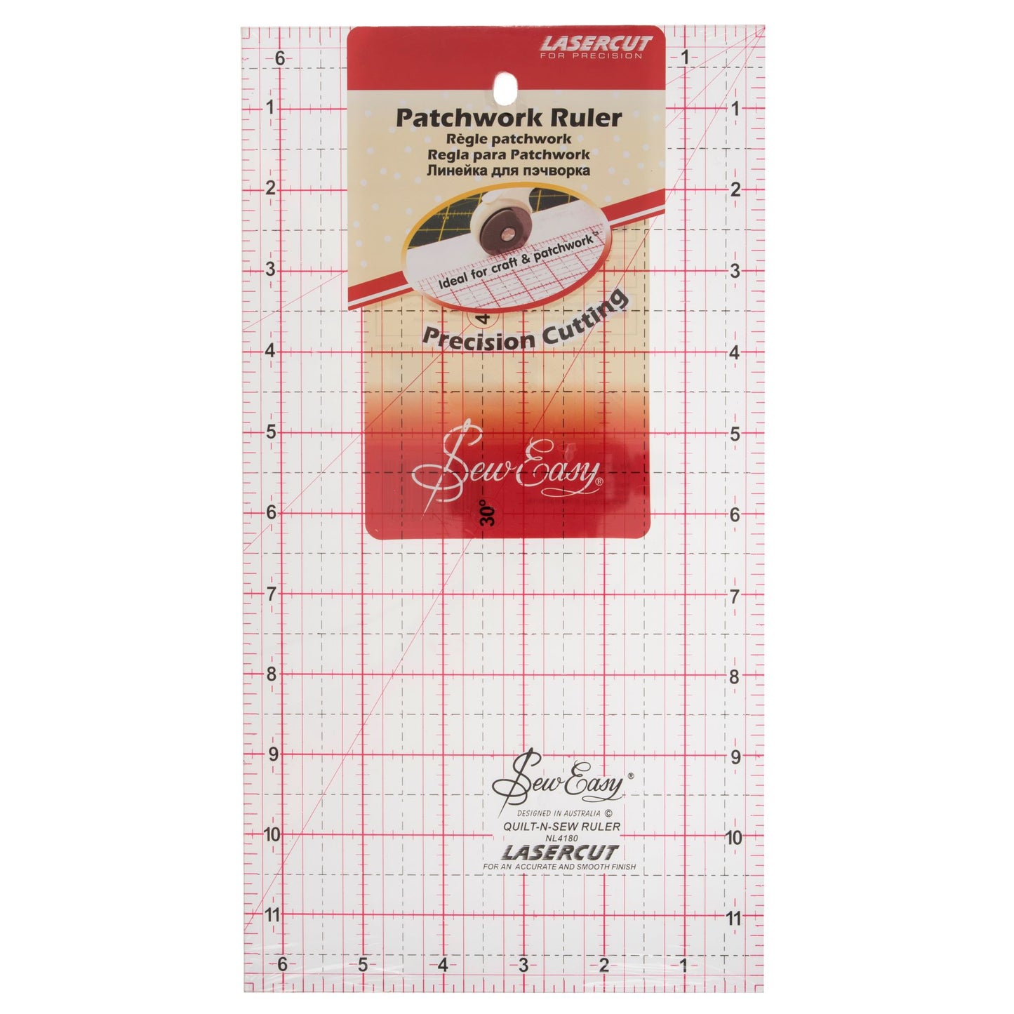 Patchwork ruler 12 x 6.5"