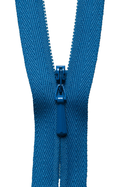 Concealed Zip: 23cm or 9": Various colours.