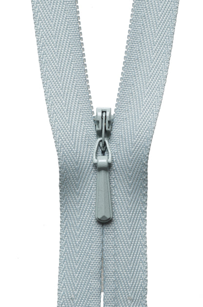 Concealed Zip: 23cm or 9": Various colours.