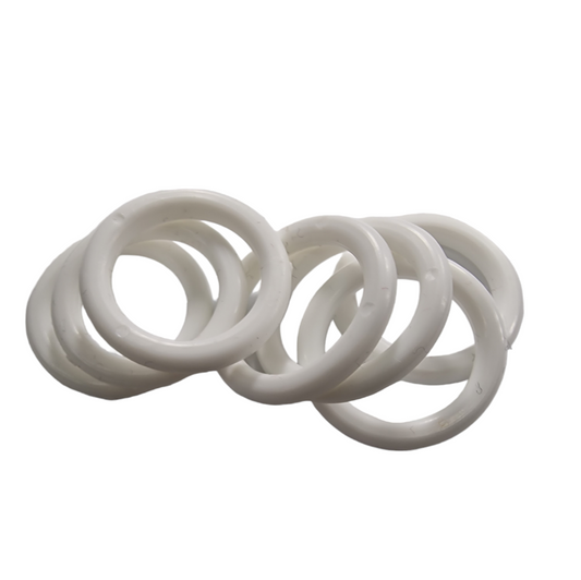 Rings White plastic 20mm