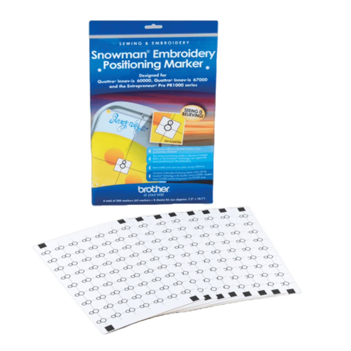 Brother Embroidery Positioning Stickers NV1 – Pembertons